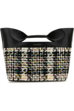 Alexander McQueen Small The Bow tweed tote bag