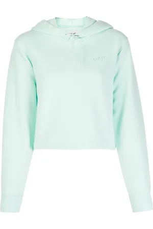Kirin Logo cropped drawstring hoodie