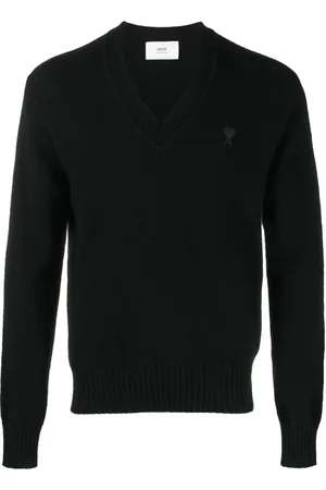 Ami V-neck knitted jumper