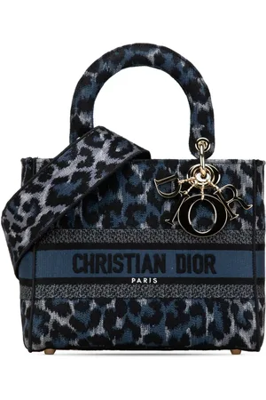 Dior 2022 Mizza Medium Embroidered Canvas Leopard Lady D Lite satchel