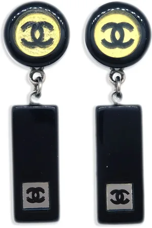 CHANEL 2001 CC dangle earrings