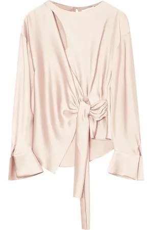 Simkhai Raffaella knotted long-sleeve top