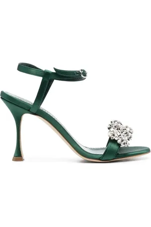 Manolo Blahnik Crystal-embellished sandals