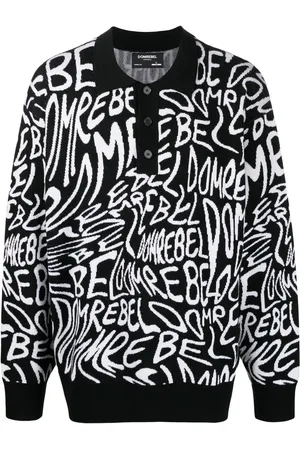 DOMREBEL Intarsia-knit polo jumper