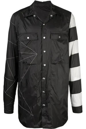 Rick Owens Humbug striped shirt jacket