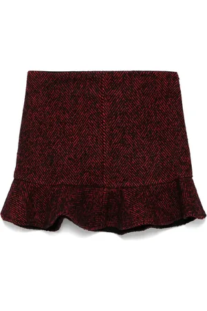 Ganni Herringbone mini skirt