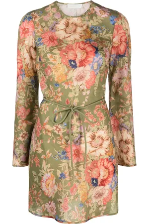 ZIMMERMANN August floral-print linen minidress