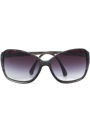 CHANEL CC oversized-frame sunglasses