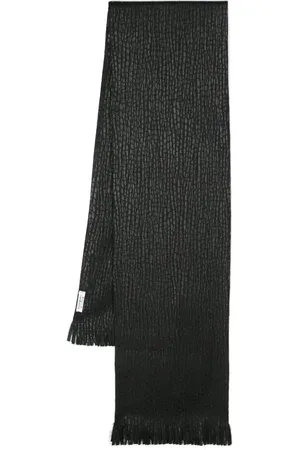 Saint Laurent 1990s textured silk-blend scarf