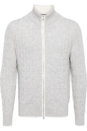 N.PEAL Cable-knit cashmere cardigan