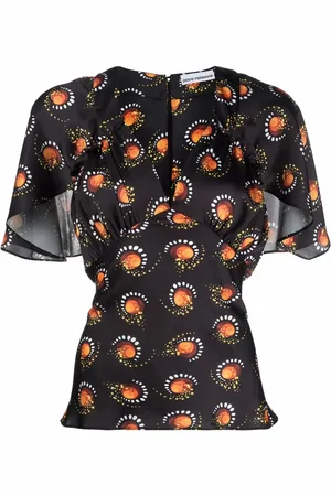 Paco rabanne Motif-print V-neck top