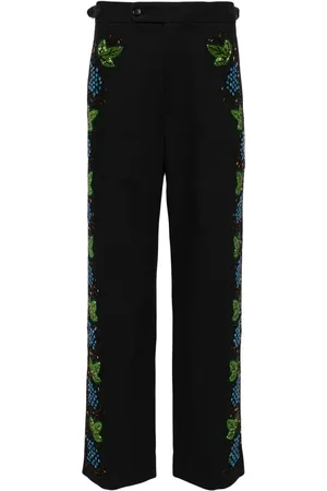 BODE Beaded Concord embroidered trousers