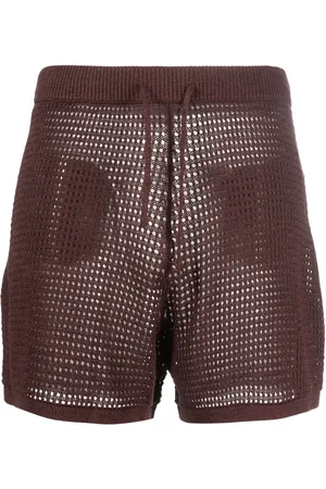 Nanushka Open-knit drawstring shorts