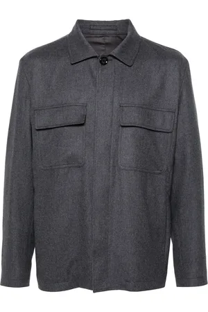 LARDINI Pockets-detail shirt jacket
