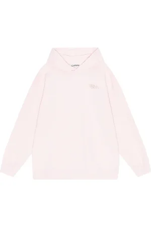 Ganni Logo-print cotton hoodie