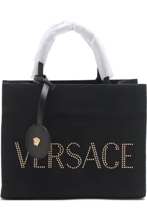 VERSACE 2020-2024 logo canvas tote bag
