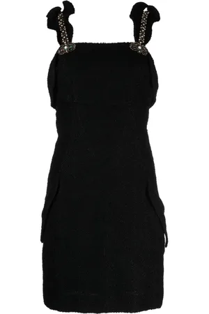 CHANEL Pearl-embellished tweed minidress