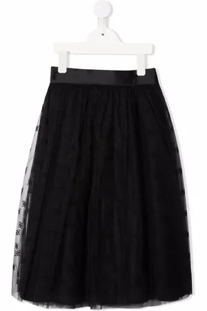 Fendi Logo print midi tutu skirt