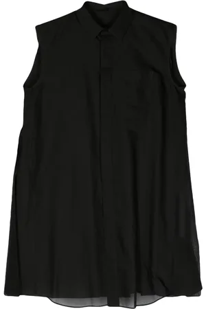 SACAI Sleeveless voile shirt dress