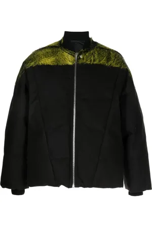 Rick Owens Brushed-effect panelled padded jacket