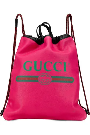 Gucci 2000-2015 Leather Logo Drawstring backpack