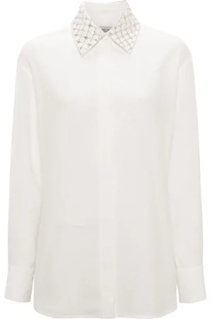 Golden Goose Embellished-collar patterned-jacquard shirt