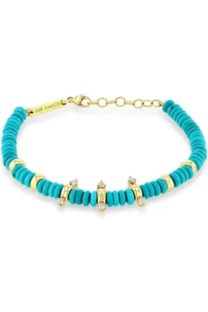 Zoe Chicco 14kt yellow gold beaded turquoise bracelet