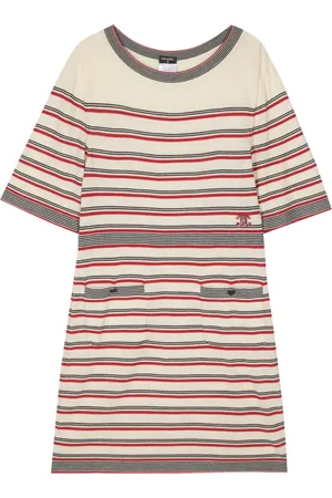 CHANEL 2000s CC striped dress