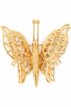 Monet 1990s textured-finish butterfly brooch