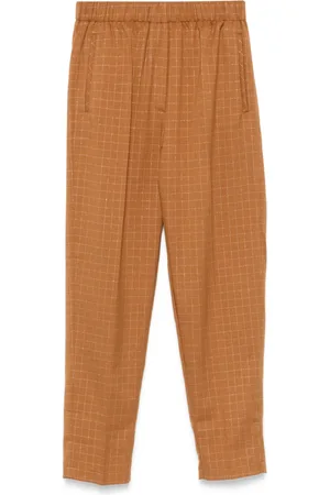 FORTE FORTE Grid-pattern trousers