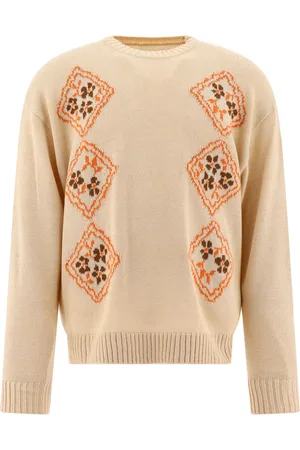KAPITAL Floral-intarsia jumper