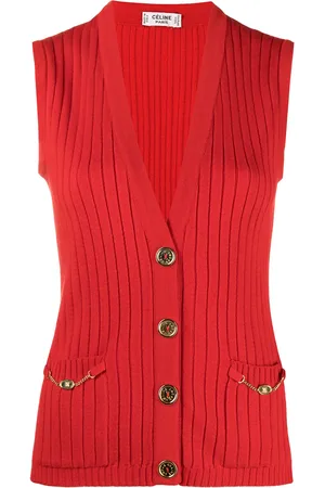 Céline 1980s ribbed knit vest