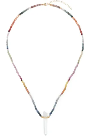 JIA JIA 14kt yellow Arizona sapphire and crystal necklace