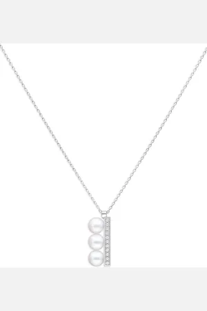 Tasaki 18kt white gold Balance Plus Neo diamond pavé necklace