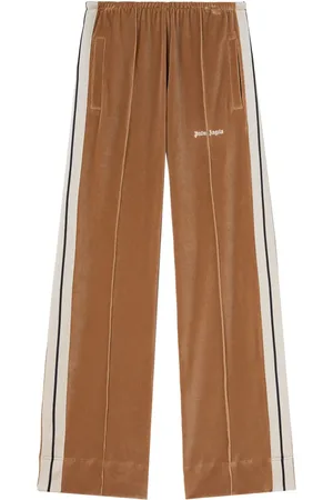 Palm Angels Wide-leg velvet track pants
