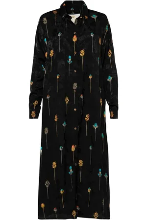 Agua by Agua Bendita Frida Ornamento maxi shirt dress