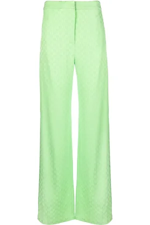 Karl Lagerfeld Monogram-jacquard wide-leg trousers