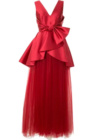 Alberta Ferretti Satin and tulle gown