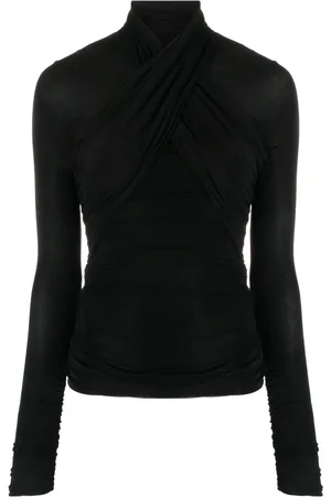 Saint Laurent Semi-sheer roll-neck T-shirt
