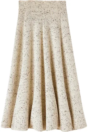 Jil Sander Ribbed-knit wool skirt