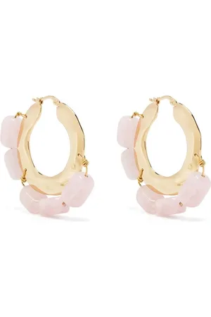 Jil Sander Crystal-embellished hoop earrings