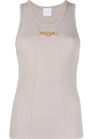Patou Logo-charm cotton tank top