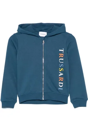 Trussardi Raised logo-detail hoodie