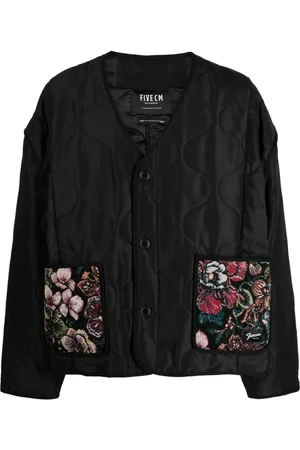FIVE CM Floral-patchwork quilted padded jacket