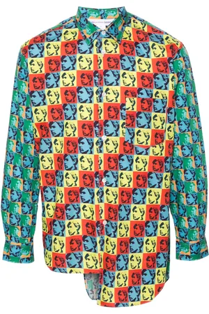 Comme des Garçons Andy Warhol-print asymmetric shirt