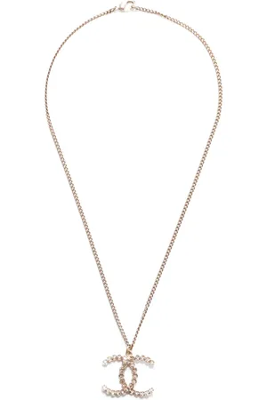 CHANEL 2019 CC rhinestone-embellished necklace
