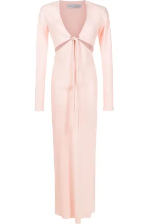 Gloria Coelho V-neck satin maxi dress