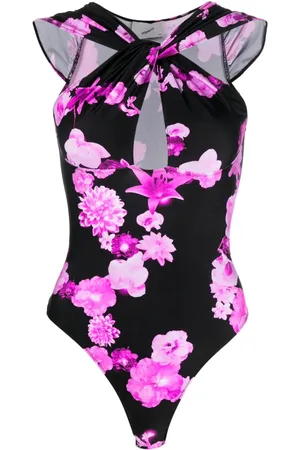 COPERNI Floral-print cut-out bodysuit