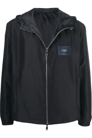 Fendi Reversible logo-patch hooded jacket