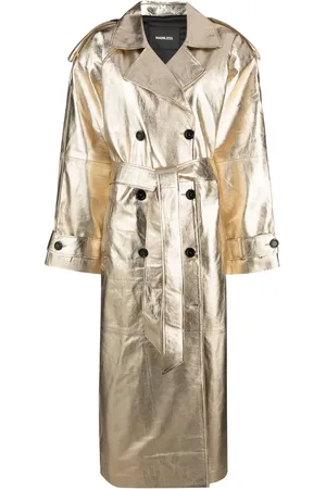 Mainless Double-breasted lamé coat